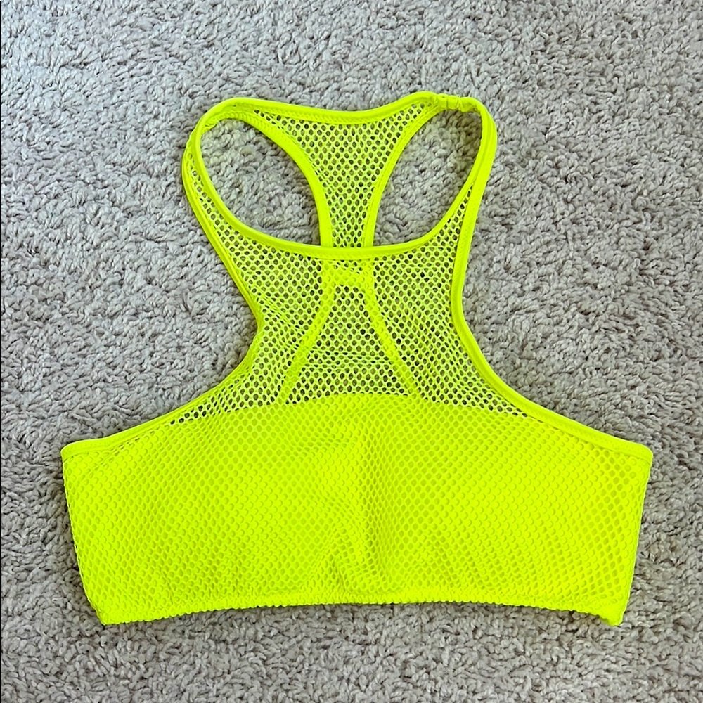 Victoria’s Secret Neon Yellow Mesh Bikini Top